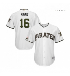 Mens Pittsburgh Pirates 16 Jung ho Kang Replica White Alternate Cool Base Baseball Jersey