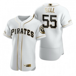 Pittsburgh Pirates 55 Josh Bell White Nike Mens Authentic Golden Edition MLB Jersey