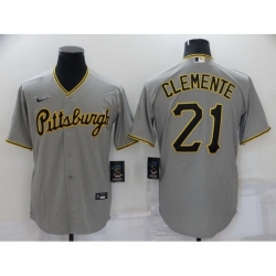 Youth Pittsburgh Pirates 21 Roberto Clemente Grey Cool Base Stitched jersey