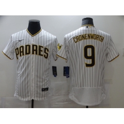 Men Nike San Diego Padres 9 CRONENWORTH white Stitichen Authentic Alternate Player Jersey