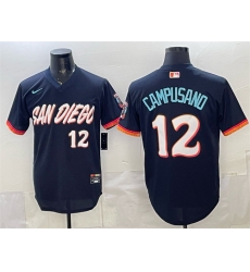 Men San Diego Padres  12 Luis Campusano Obsidian 2026 City Connect Stadium Stitched Baseball Jersey