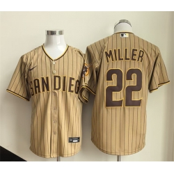 Men San Diego Padres  22 Mason Miller Tan Cool Base Stitched Baseball Jersey