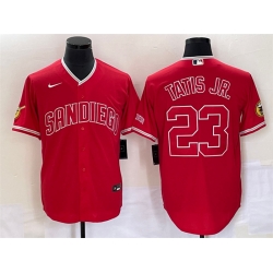 Men San Diego Padres 23 Fernando Tatis Jr  Red Cool Base Stitched Baseball Jersey