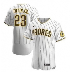 Men San Diego Padres 23 Fernando Tatis Jr White Nike Flexbase Jersey