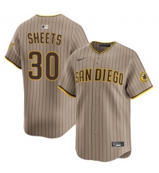 Men San Diego Padres  30 Gavin Sheets Tan 2026 Alternate Limited Stitched Baseball Jersey