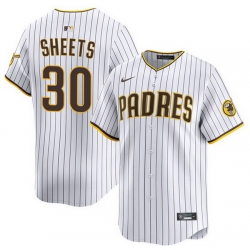 Men San Diego Padres  30 Gavin Sheets White 2026 Home Limited Stitched Baseball Jersey