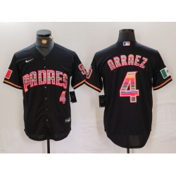 Men San Diego Padres 4 Luis Arraez Black Mexico Cool Base Stitched Baseball Jersey