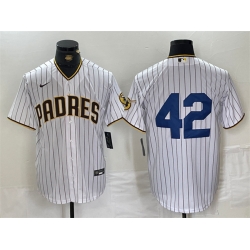 Men San Diego Padres 42 Jackie Robinson White Cool Base Stitched Baseball Jersey
