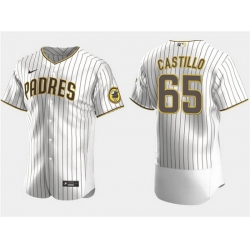 Men San Diego Padres 65 Jos E9 Castillo White Flex Base Stitched Baseball Jersey