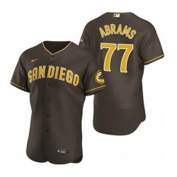 Men San Diego Padres 77 C J  Abrams Brown Flex Base Stitched Baseball jersey