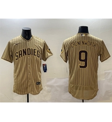 Men San Diego Padres 9 Jake Cronenworth Brown Flex Base Stitched MLB Jersey