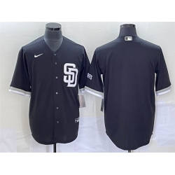 Men San Diego Padres Blank Black Cool Base Stitched Baseball Jersey
