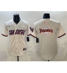 Men San Diego Padres Team Big Logo Cream 2026 City Connect Stadium Stitched Baseball Jerseys