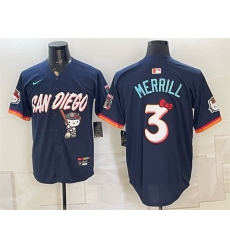 Men San Diego Padres X Hello Kitty 3 Jackson Merrill Obsidian 2026 City Connect Stadium Stitched Baseball Jersey Men San Diego Padres X Hello Kitty 3 Jackson Merrill Obsidian 2026 City Connect Stadium Stitched Baseball Jersey
