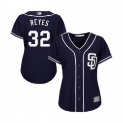 Womens San Diego Padres 32 Franmil Reyes Replica Navy Blue Alternate 1 Cool Base Baseball Jersey 