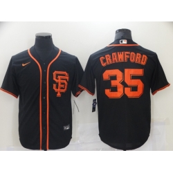 Men Nike San Francisco Giants 35 Brandon Crawford Black Cool Base Player MLB Jersey