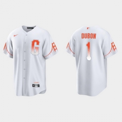 Men San Francisco Giants 1 Mauricio Dubon Men 2021 City Connect White Fan Version Jersey