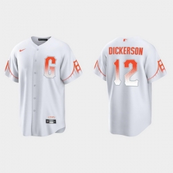 Men San Francisco Giants 12 Alex Dickerson Men 2021 City Connect White Fan Version Jersey