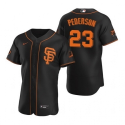 Men San Francisco Giants 23 Joc Pederson Black Flex Base Stitched jersey