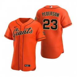 Men San Francisco Giants 23 Joc Pederson Orange Flex Base Stitched jersey