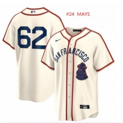 Men San Francisco Giants #24 Willie Mays ICE Cream 2024 Rickwood Classic Stitched Baseball Jersey