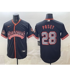 Men San Francisco Giants  28 Buster Posey Black 2026 Alternate Stadium Stitched Baseball Jersey