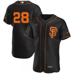 Men San Francisco Giants 28 Buster Posey Men Nike Black Alternate 2020 Flex Base Player MLB Jersey