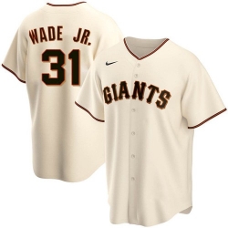 Men San Francisco Giants 31 LaMonte Wade Jr Cream 2021 Replica Home Jersey