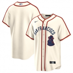 Men San Francisco Giants Blank Cream 2024 Rickwood Classic Stitched Baseball Jersey
