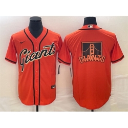 Men San Francisco Giants Orange Team Big Logo Cool Base Stitched Baseball JerseyS