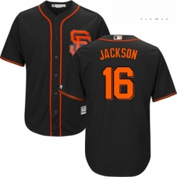 Mens Majestic San Francisco Giants 16 Austin Jackson Replica Black Alternate Cool Base MLB Jersey 