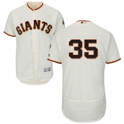 Mens Majestic San Francisco Giants 35 Brandon Crawford Cream Home Flex Base Authentic Collection MLB Jersey