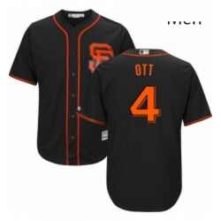 Mens Majestic San Francisco Giants 4 Mel Ott Replica Black Alternate Cool Base MLB Jersey