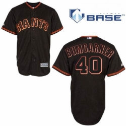 Mens Majestic San Francisco Giants 40 Madison Bumgarner Replica Black New Cool Base MLB Jersey