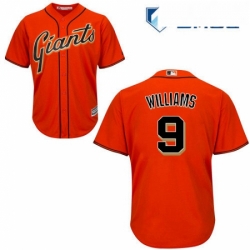 Mens Majestic San Francisco Giants 9 Matt Williams Replica Orange Alternate Cool Base MLB Jersey