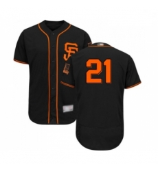 Mens San Francisco Giants 21 Stephen Vogt Black Alternate Flex Base Authentic Collection Baseball Jersey