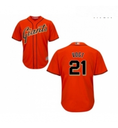 Mens San Francisco Giants 21 Stephen Vogt Replica Orange Alternate Cool Base Baseball Jersey 