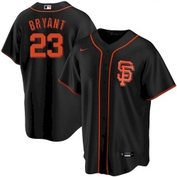 Men's San Francisco Giants #23 Kris Bryant Black Cool Base Nike Jersey