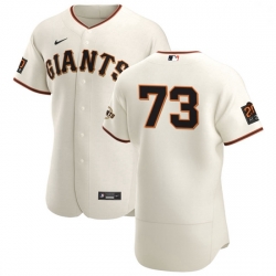 San Francisco Giants 73 Caleb Baragar Men Nike Cream Home 2020 Authentic 20 at 24 Patch Player MLB Jersey
