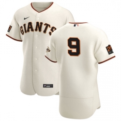 San Francisco Giants 9 Brandon Belt Men Nike Cream Home 2020 Authentic 20 at 24 Patch Player MLB Jersey