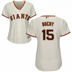 Womens Majestic San Francisco Giants 15 Bruce Bochy Replica Cream Home Cool Base MLB Jersey