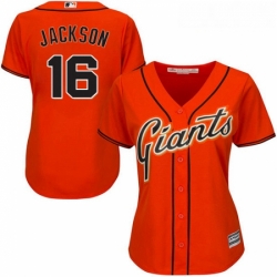 Womens Majestic San Francisco Giants 16 Austin Jackson Authentic Orange Alternate Cool Base MLB Jersey 