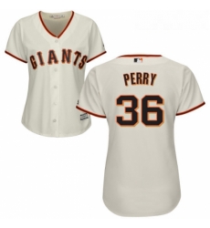 Womens Majestic San Francisco Giants 36 Gaylord Perry Replica Cream Home Cool Base MLB Jersey