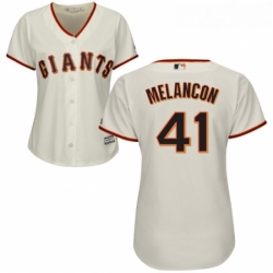 Womens Majestic San Francisco Giants 41 Mark Melancon Authentic Cream Home Cool Base MLB Jersey