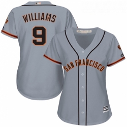 Womens Majestic San Francisco Giants 9 Matt Williams Replica Grey Road Cool Base MLB Jersey