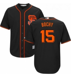 Youth Majestic San Francisco Giants 15 Bruce Bochy Replica Black Alternate Cool Base MLB Jersey