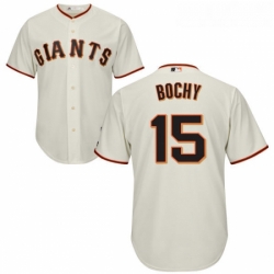 Youth Majestic San Francisco Giants 15 Bruce Bochy Replica Cream Home Cool Base MLB Jersey