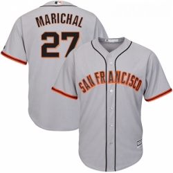 Youth Majestic San Francisco Giants 27 Juan Marichal Replica Grey Road Cool Base MLB Jersey