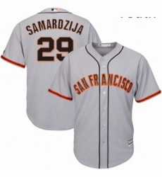 Youth Majestic San Francisco Giants 29 Jeff Samardzija Authentic Grey Road Cool Base MLB Jersey