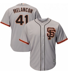 Youth Majestic San Francisco Giants 41 Mark Melancon Authentic Grey Road 2 Cool Base MLB Jersey